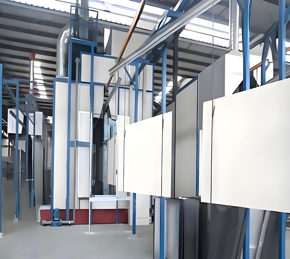 壁炉、铁件、五金件、护栏、钣金件粉末涂装线-Sheet Metal Parts Powder Coating Line