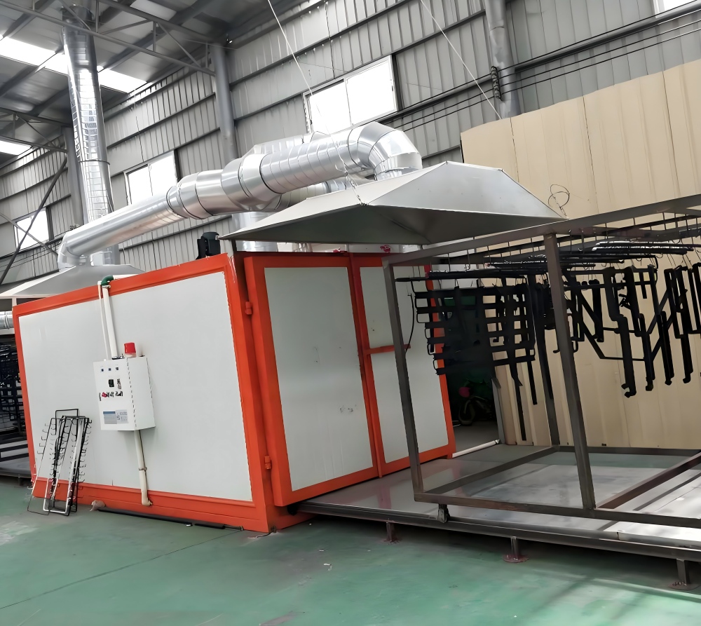 手动喷粉线固化炉-Manual Powder Spray Line Curing Oven