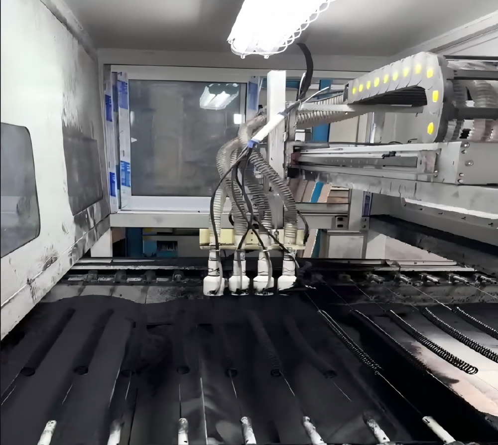 电尾门专用弹簧植绒流水线-Specialized Flocking Production Line for Electric Tailgate Springs