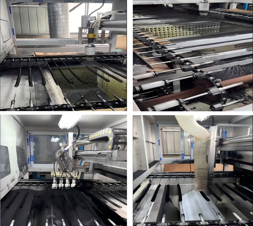 弹簧往复喷胶往复植绒线-Reciprocating Gluing & Reciprocating Flocking Line for Springs