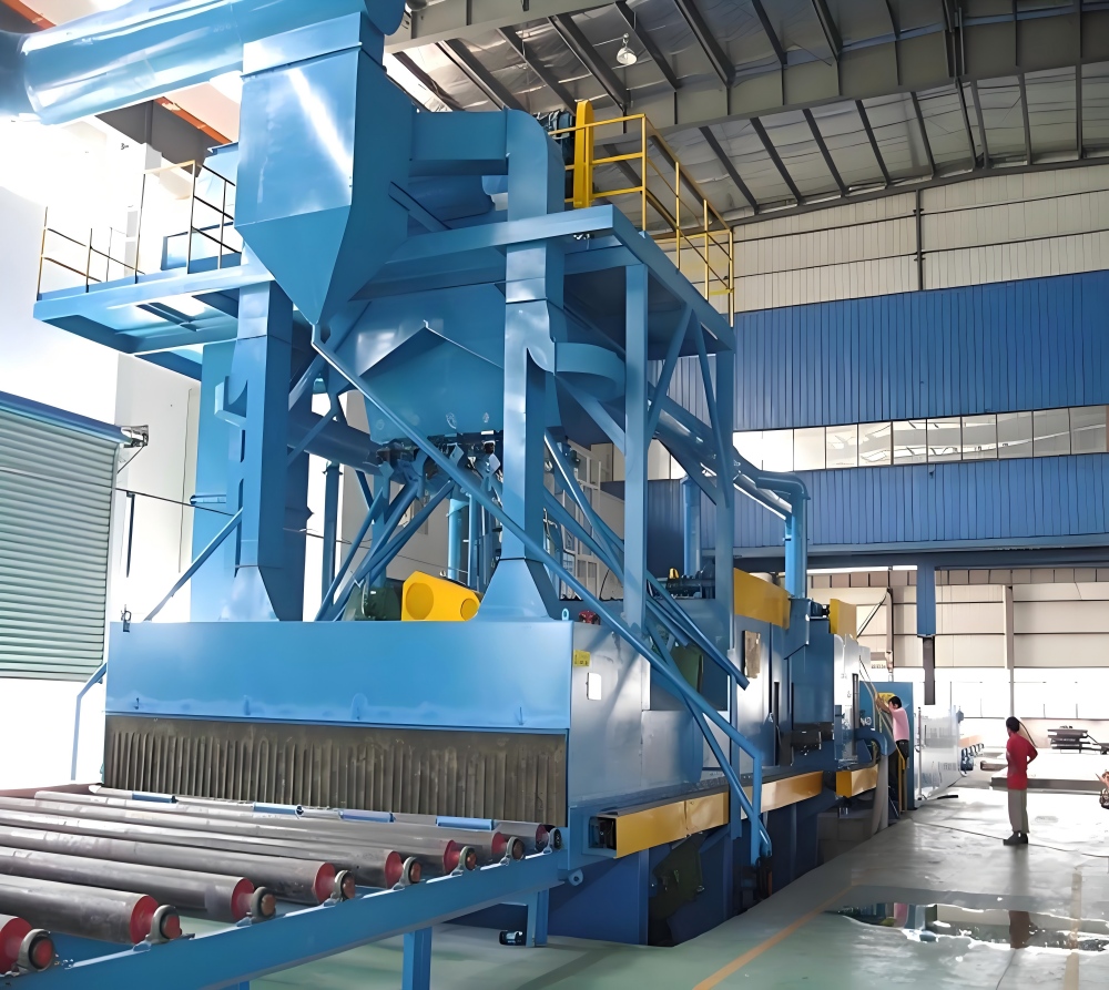 钢板抛丸自动喷漆线-The Steel Plate Shot Blasting & Automatic Painting Line 